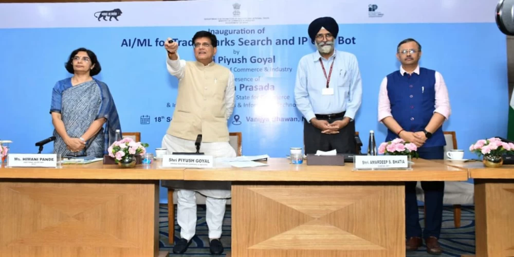 AI and ML-based Trademark Search Technology, IP Saarthi Chatbot launched by Piyush Goyal AI and ML-based Trademark Search Technology, IP Saarthi Chatbot launched by Piyush Goyal